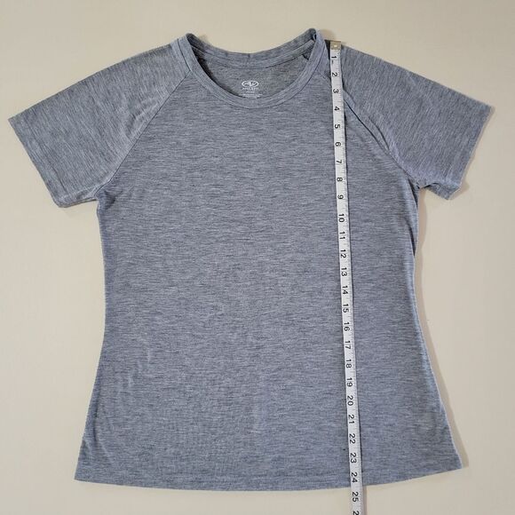 Athletic Works Women's Gray Moisture Wicking Active Short Sleeve Crewneck Tee - Picture 5 of 9